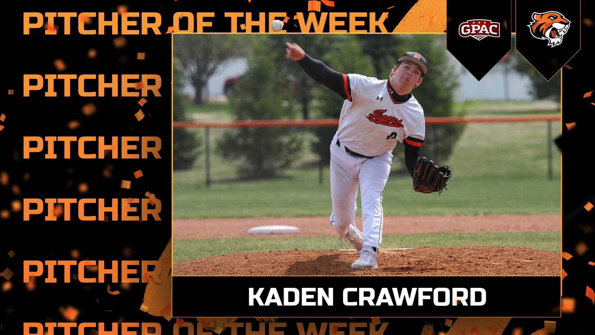 Crawford Named GPAC Pitcher of the Week