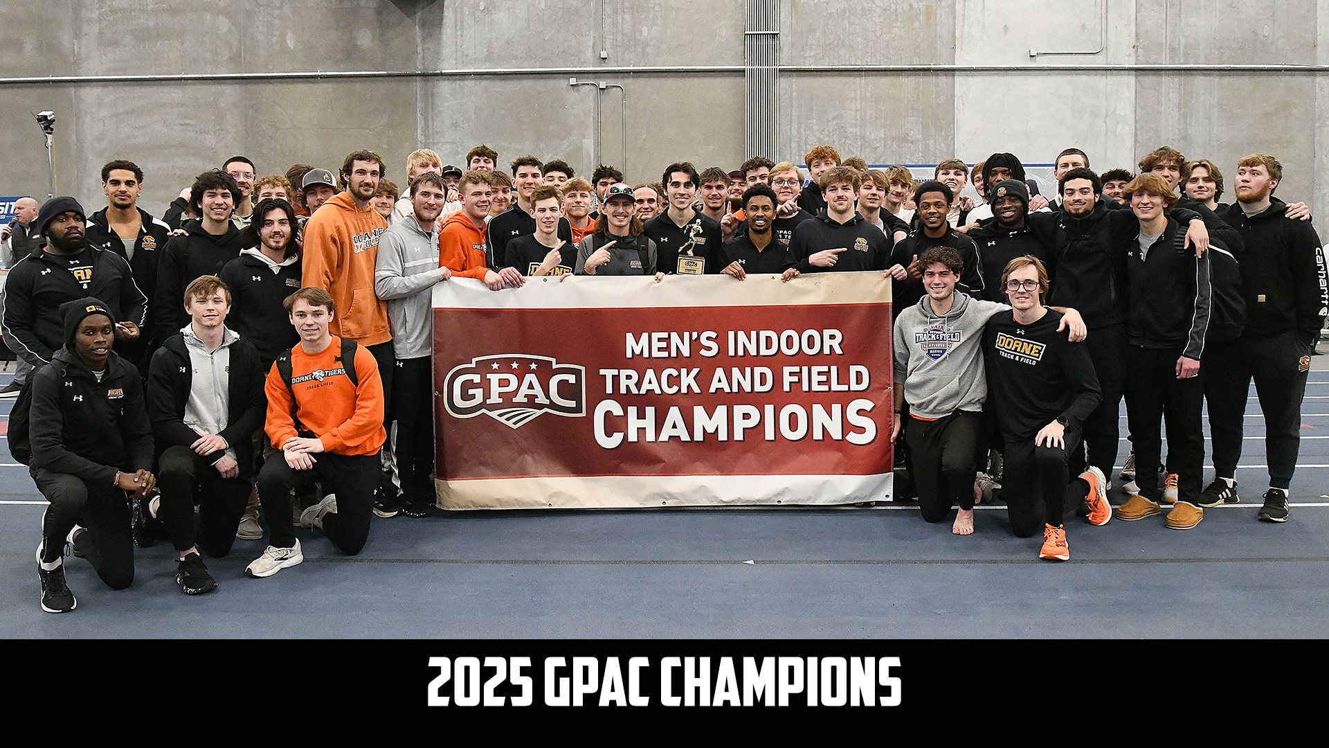 Men's Track and Field Repeats as GPAC Indoor Champs